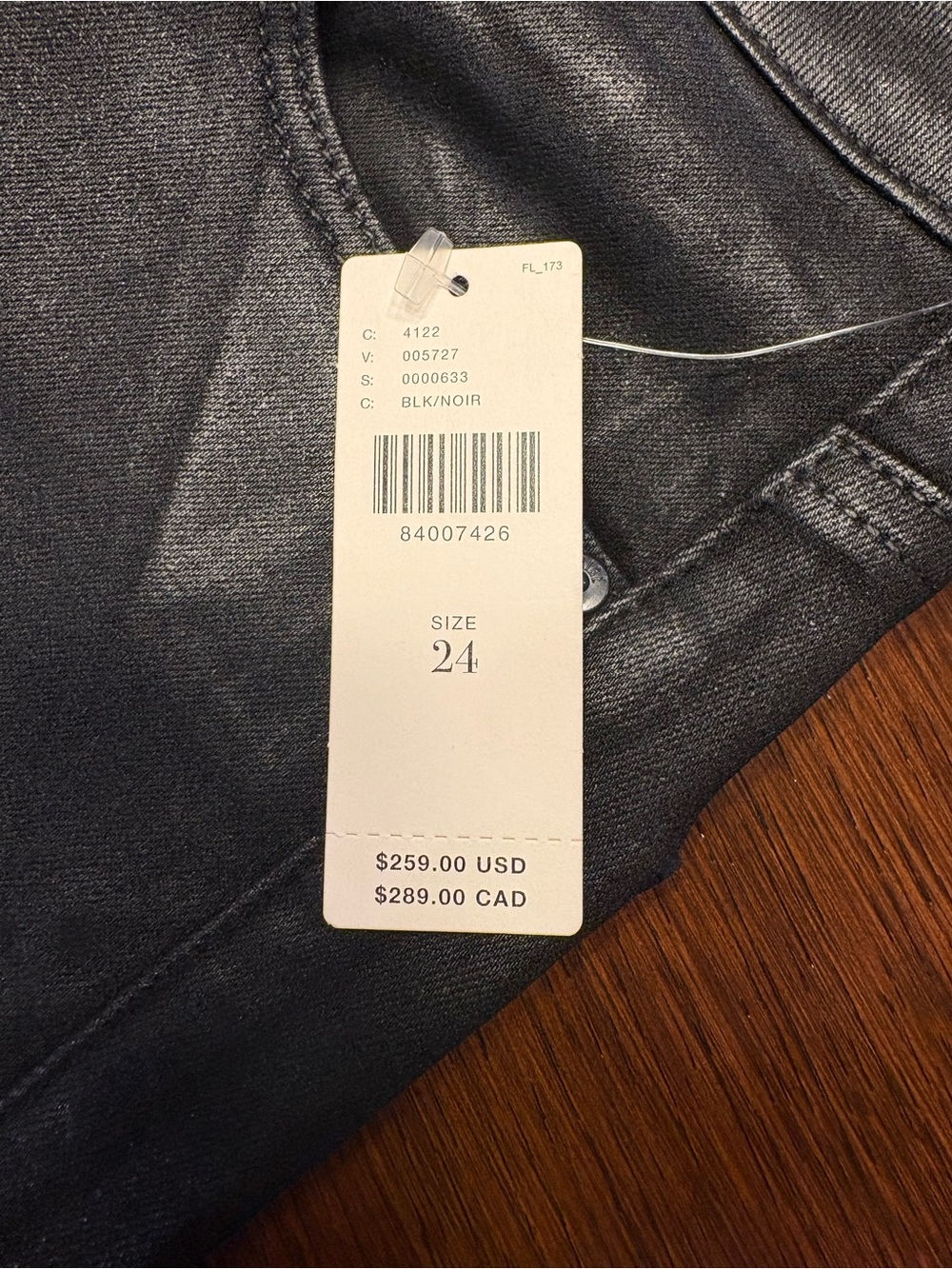 PAIGE Black High-Rise Wide-Leg Jeans - Picture 4 of 4